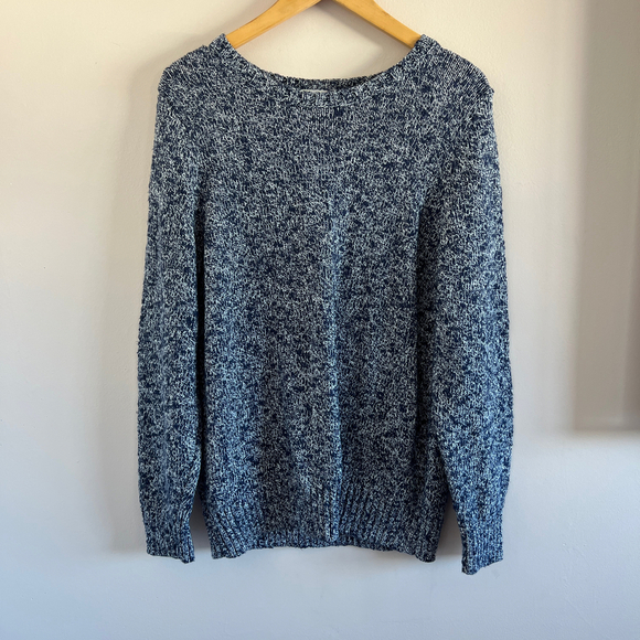 L.L. Bean | NWT Navy Blue Knit Long Sleeve Sweater - Picture 1 of 6